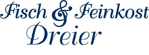 Fisch & Feinkost Dreier Schriftzug Logo