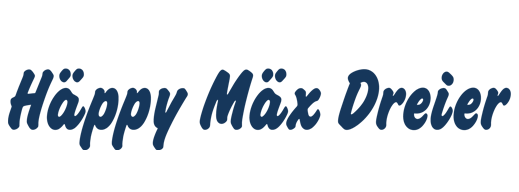 Häppy Mäx Dreier Schriftzug Logo
